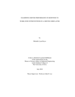 Examining driver performance in response to work zone interventions in a driving simulator