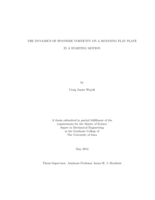 The dynamics of spanwise vorticity on a rotating flat plate in a starting motion