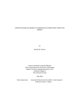 Conceptualizing willingness to communicate during short-term study abroad