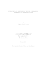 Development and user testing of new user interfaces for mathematics and programming tools