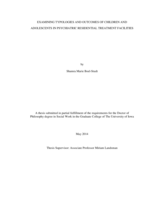 Examining typologies and outcomes of children and adolescents in psychiatric residential treatment facilities