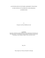 An investigation of outcomes assessment utilization in the context of teacher education program accreditation