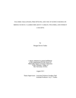 Teacher Challenges, Perceptions, and Use of Science Models in Middle School Classrooms about Climate, Weather, and Energy Concepts