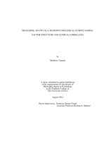 Measuring apathy in a neuropsychological patient sample: factor structure and clinical correlates
