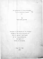 The Development of Self-Government in the Philippine Islands