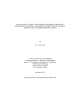 On Measuring Student-Teacher Relationships: Sorting Out Predictors, Outcomes, And Schematic Structure Of Students’ Internal Relationship Representations