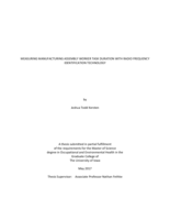Measuring manufacturing assembly worker task duration with radio frequency identification technology