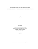 Multiliteracies in early childhood education: the modes and media of communication by first grade students