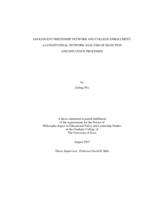 Adolescent friendship network and college enrollment: a longitudinal network analysis of selection and influence processes