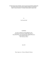 Course selection theory and college transition seminars: an adaptation of college choice models to explain first-year students' course enrollment behavior