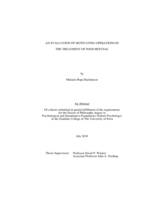 An evaluation of motivating operations in the treatment of food refusal