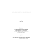 Customer sentiment and firm performance