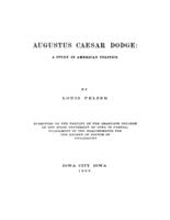 Augustus Caesar Dodge: a study in American politics