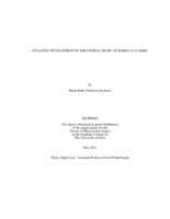 Stylistic development in the choral music of Rebecca Clarke
