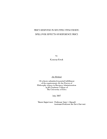 Price response in multiple item choice: spillover effects of reference price