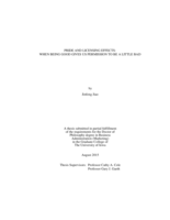 Pride and licensing effects: when being good gives us permission to be a little bad