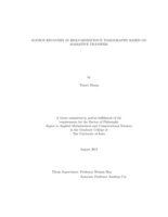 Source recovery in bioluminescence tomography based on radiative transfer