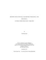 Identification of physical parameters of biological and mechanical systems under whole-body vibration