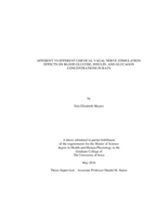Afferent vs. efferent cervical vagal nerve stimulation: effects on blood glucose, insulin, and glucagon concentrations in rats