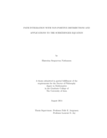 Path integration with non-positive distributions and applications to the Schrödinger equation