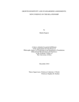 Growth sensitivity and standardized assessments: new evidence on the relationship