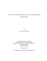 Effect of dust filtration control on CO2 and NH3 concentrations in a swine farrowing room