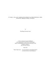 It takes a village: career development factors for rural, high-potential middle school students