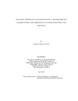 Haunting moments in technocontexts: a framework for understanding the emergence of power, identities, and emotions