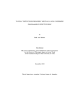 To what extent does prisoners' mental illness undermine programming effectiveness?