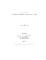 Dissent in digital: the Internet and dissent in authoritarian states