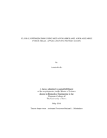 Global optimization using metadynamics and a polarizable force field: application to protein loops