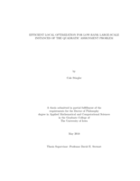 Efficient local optimization for low-rank large-scale instances of the quadratic assignment problem