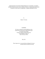 Exploration of student perceptions of autonomy, student-instructor dialogue and satisfaction in a web-based distance Russian language classroom: a mixed methods study