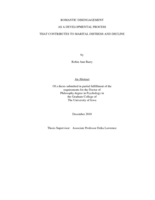 Romantic disengagement as a developmental process that contributes to marital distress and decline