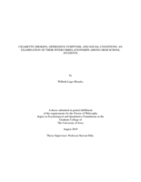 Cigarette smoking, depressive symptoms, and social cognitions: an examination of their intercorrelationships among high school students