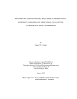 Reaction of carbon nanotubes with chemical disinfectants: Byproduct formation and implications for nanotube environmental fate and transport