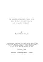 The historical development of music in the Negro secondary schools of Oklahoma and at Langston University