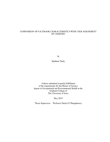 Comparison of facemask characteristics with user assessment of comfort