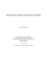 Engaging with the other: Black college students' perceptions of perspective taking at historically White colleges and universities