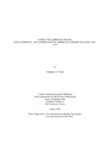 Eating the American dream: food, ethnicity, and assimilation in American literary realism, 1893 - 1918