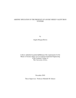 Arsenic speciation in the presence of anoxic mixed valent iron systems