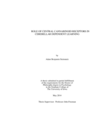 Role of central cannabinoid receptors in cerebellar dependent learning