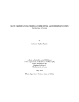 Slave emancipation, Christian communities, and dissent in western Tanzania, 1878-1960