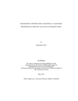Instrument construction and initial validation: professional identity scale in counseling (PISC)
