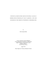 Contextual job features and occupational values as moderators of personality trait validities: a test and extension of the theory of purposeful work behavior