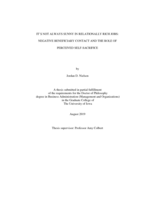 It's not always sunny in relationally rich jobs: negative beneficiary contact and the role of perceived self-sacrifice
