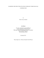 Examining the structure of eating pathology through scale construction
