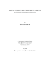 Beneficial contribution of health behaviors to learning and related brain mechanisms in older adults