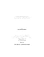 Visualizing temporality in music: music perception – feature extraction