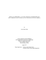 Media as compromise: a cultural history of Mormonism and new communication technology in twentieth-century America